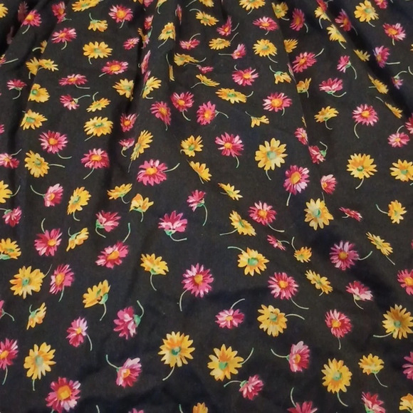 Joan & Lucy Black Pink Yellow Daisy Floral Spaghetti Strap Retro Dress A11 - Picture 2 of 6
